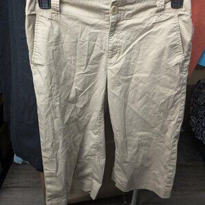 Banana Republic Tan Stretch Capris Size 10